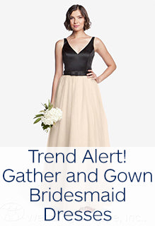 gather and gown bridesmaid dresses Trend Alert: Can't be Beat – Wedding Shoppe ruched pleated bodice beautifully MA Tax Exempt Stacees A-line Sequins Tiered Size:15.5/32