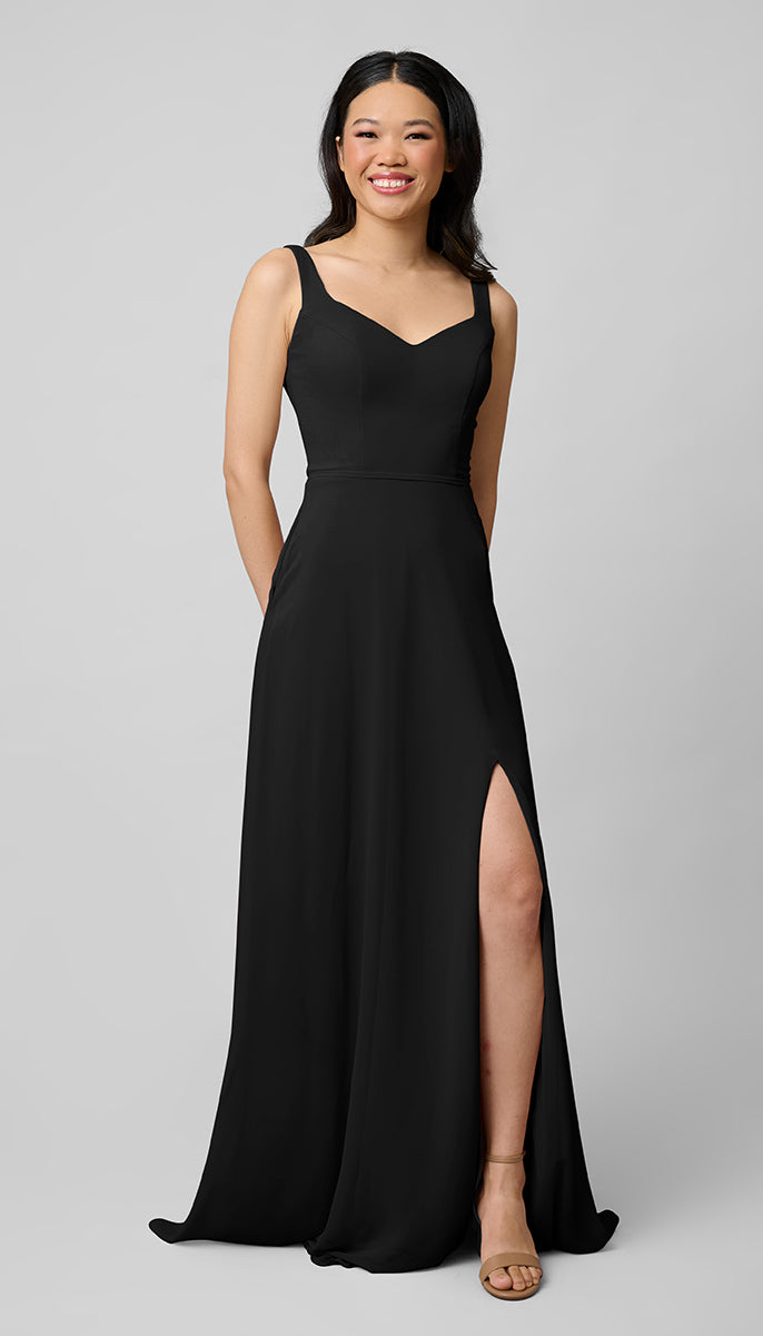 Kennedy Blue Zoey Chiffon Platinum Bridesmaid Dress The Wedding Shoppe