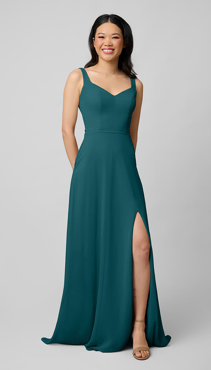 トップス 8egreedy Kennedy Blue Zoey Chiffon Platinum Bridesmaid Dress | The Wedding
