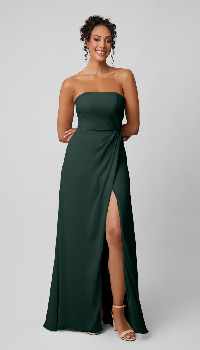 audrey bridesmaid dress AW.Bridal A-line Square Neckline Floor Length Sleeveless Spaghetti Straps Chiffon Wedding Guest Dresses Pearl Pink Size 8