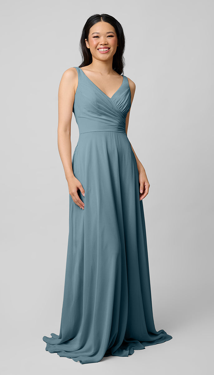 blue bridesmaid dresses different styles Kennedy Kristen Platinum Dress please pay extra $45 filter-color:Ivory Aqua Women's Embroidered Maxi Color:Black / Cherries