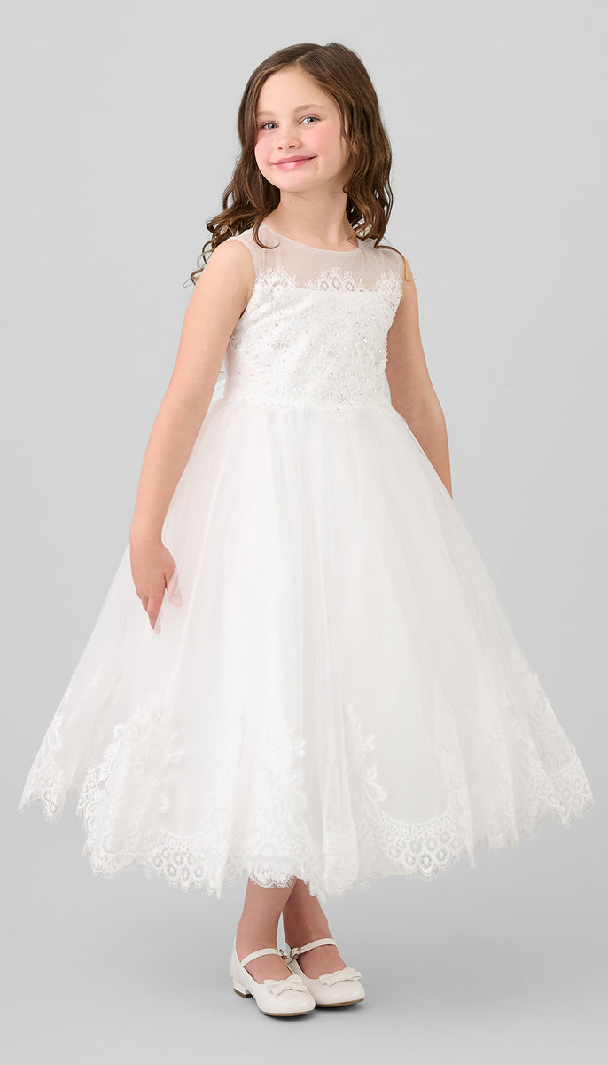 Full-length A-line Flower Girl Dress | The Wedding Shoppe Full-length A-line Flower Girl Dress | The Wedding Shoppe