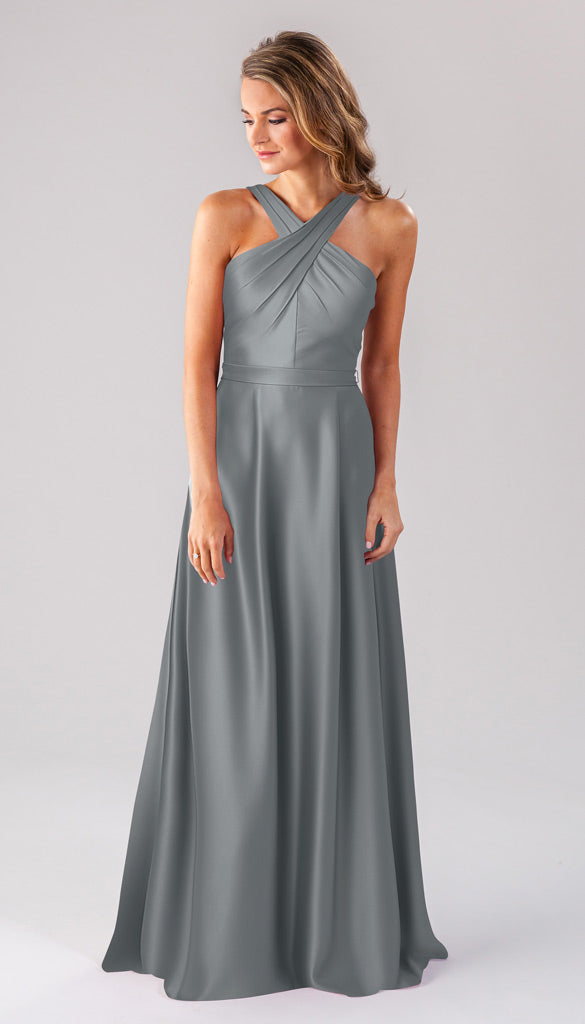 elena bridesmaid dress Kennedy Blue Elena Luxe Satin Bridesmaid Dress