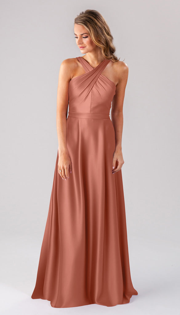 satin spice bridesmaid dress Spice Bridesmaid Dress Shiny Satin Size XL