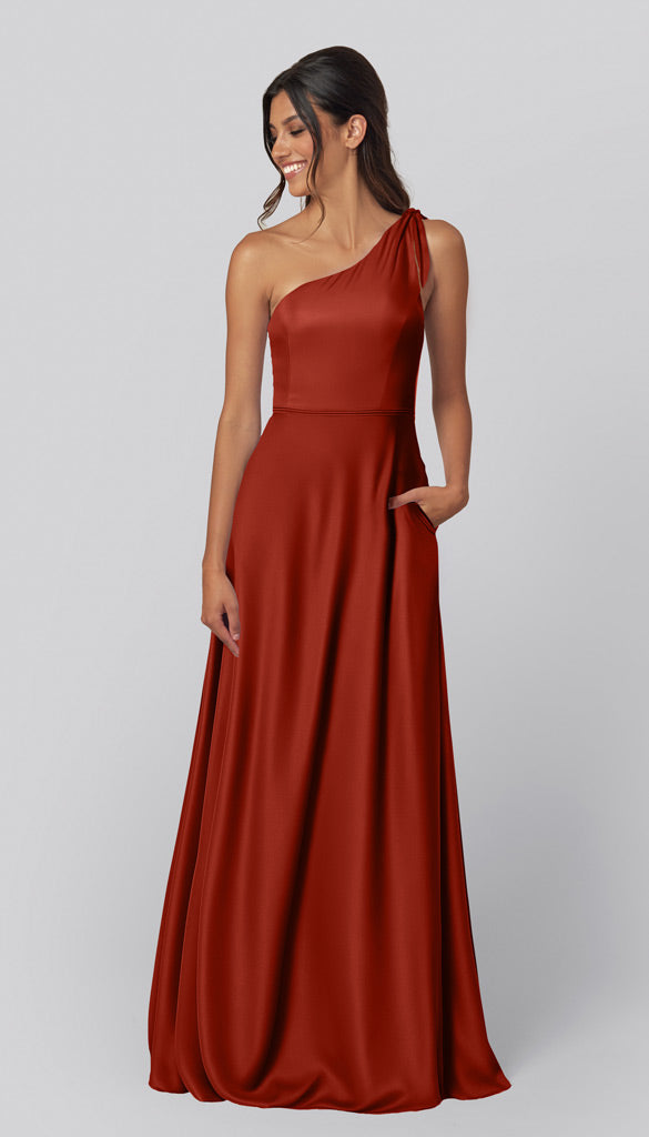 bridesmaid dresses cinnamon Kennedy Blue Eloise Luxe Satin Bridesmaid Dress