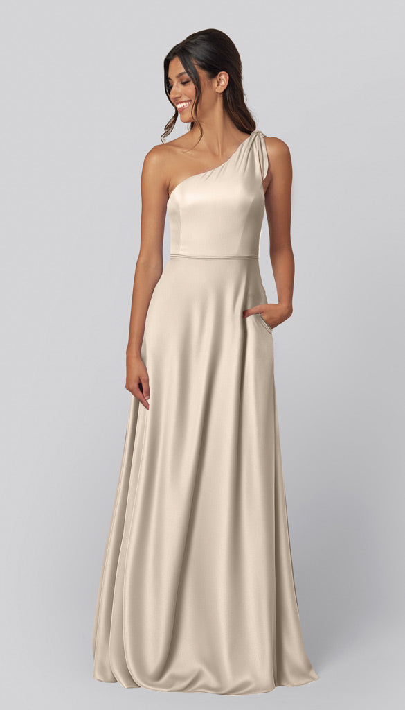 Eloise Luxe Satin One Shoulder Bridesmaid Dress
