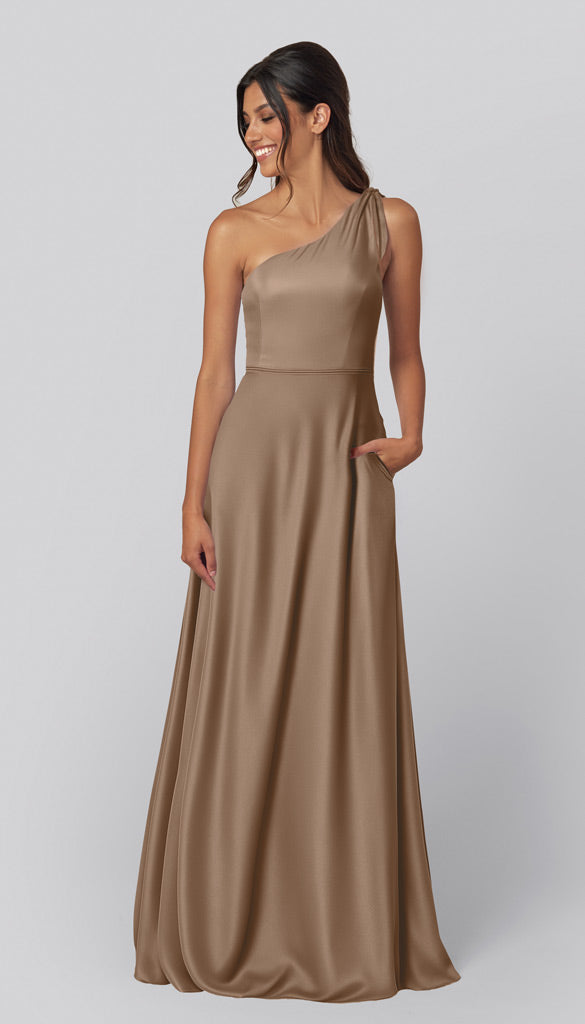 Eloise Luxe Satin One Shoulder Bridesmaid Dress