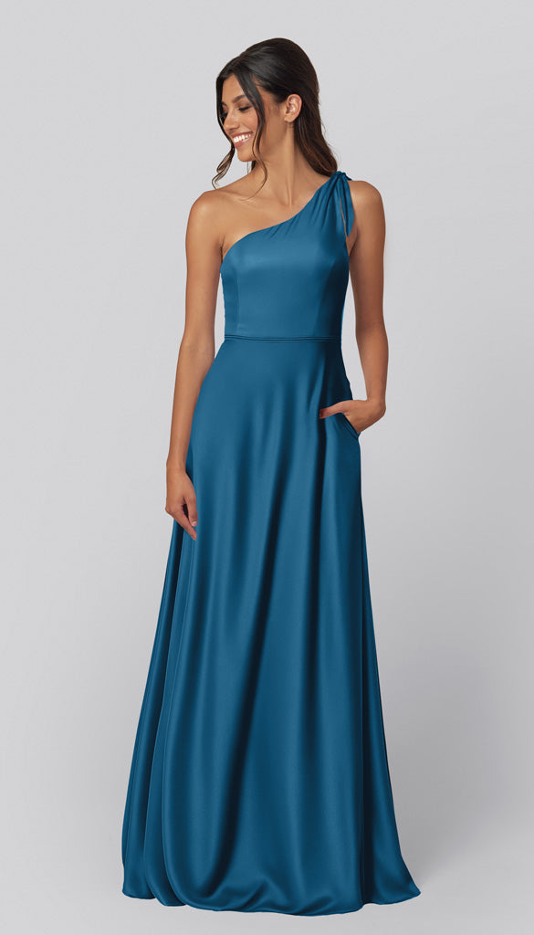 Eloise Luxe Satin One Shoulder Bridesmaid Dress