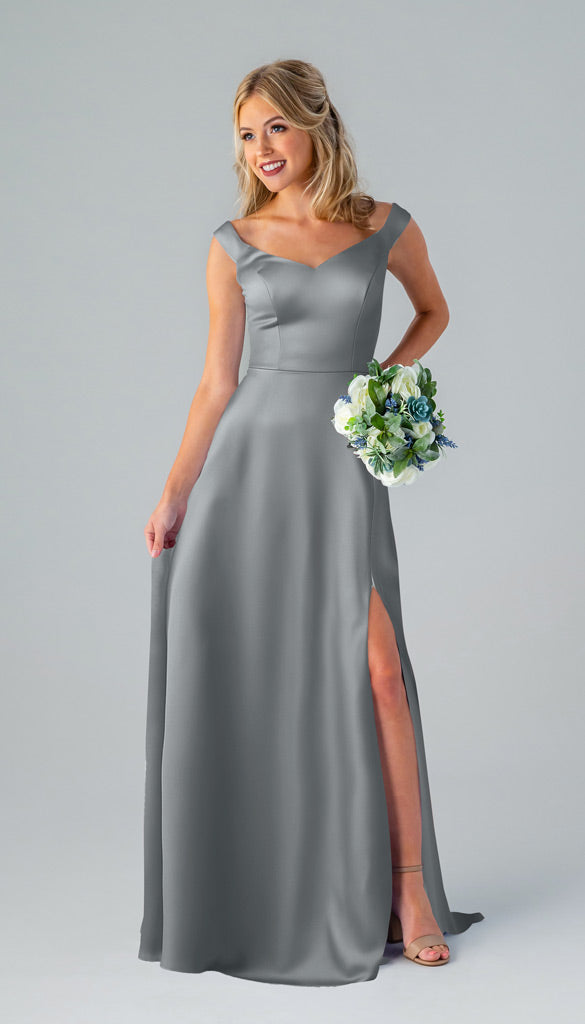 Kennedy Blue Haley Luxe Satin Bridesmaid Dress