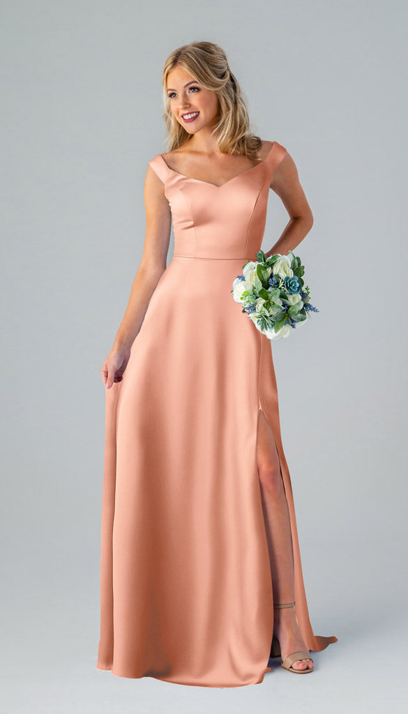 peach satin bridesmaid dresses Six Stories Womens Burnt Peach One-Shoulder Ruched Satin Maxi Dress 16