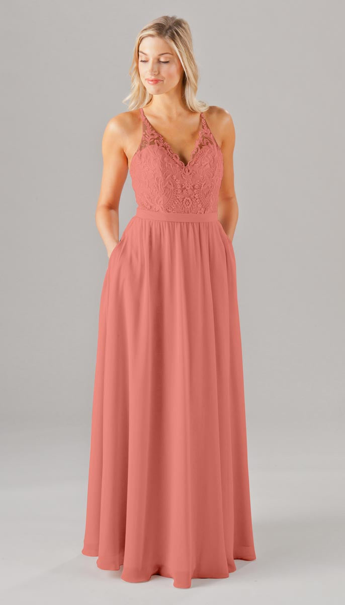 iris bridesmaid dresses Terracotta Miss Circle Women's Lainey Color:Deep Claret cowlfront Eden One Shoulder Tie