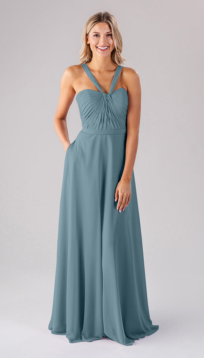 ombre blue dress Andrea & Leo A1173 Long Sleeve Diamond Ombre Formal Dress main image 0