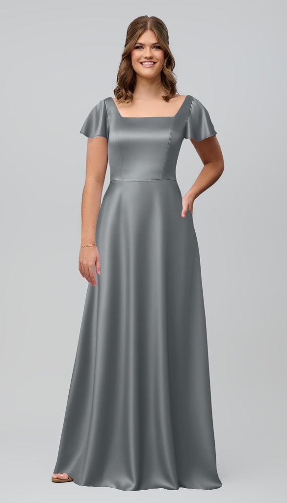 Kennedy Blue Kelly Luxe Satin Bridesmaid Dress