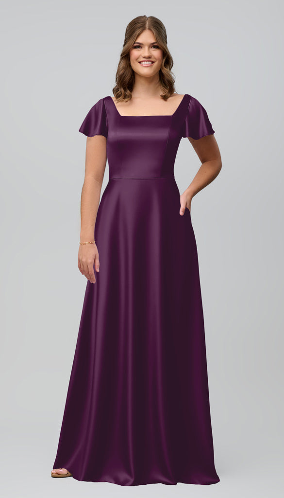 Kennedy Blue Kelly Luxe Satin Bridesmaid Dress