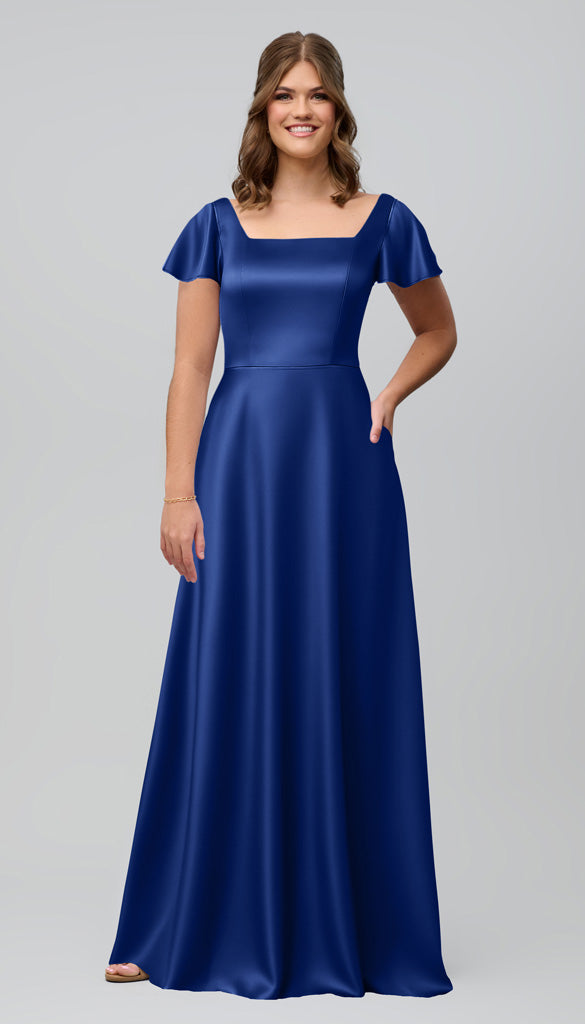 Kennedy Blue Kelly Luxe Satin Bridesmaid Dress