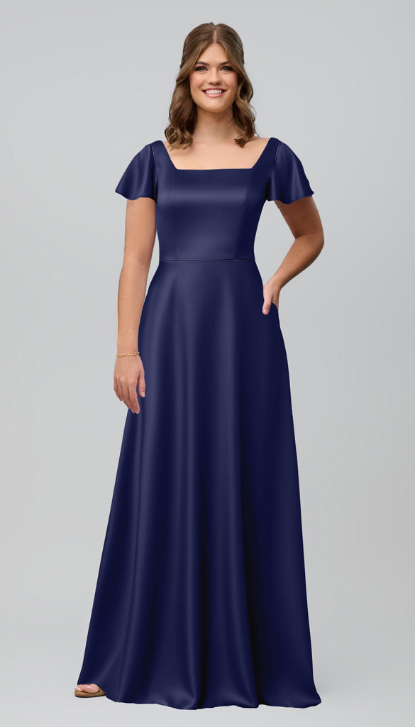 Kennedy Blue Kelly Luxe Satin Bridesmaid Dress