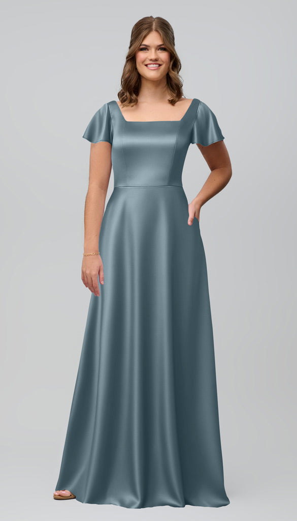 Kennedy Blue Kelly Luxe Satin Bridesmaid Dress