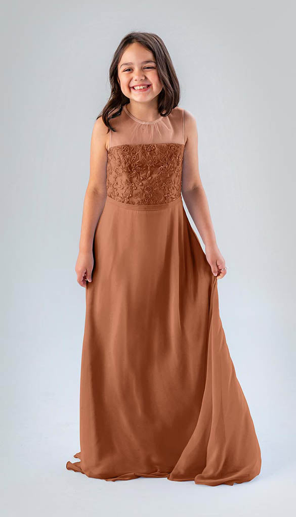 Burnt orange sales junior bridesmaid dresses