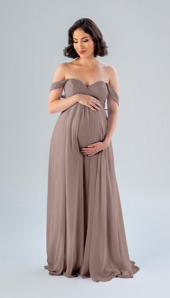 Coral maternity bridesmaid dress online