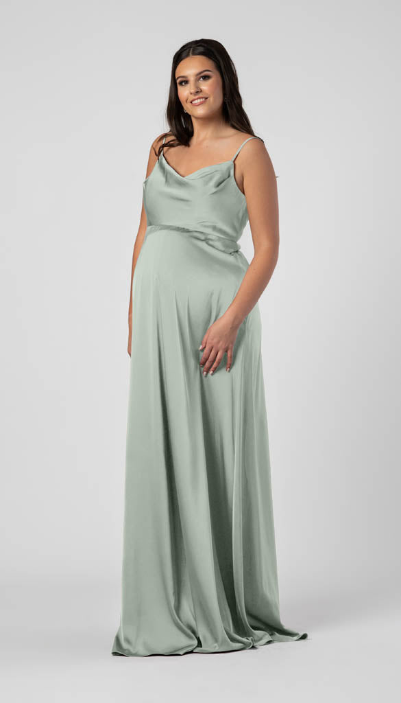 Satin Maternity Bridesmaid Dress Leo