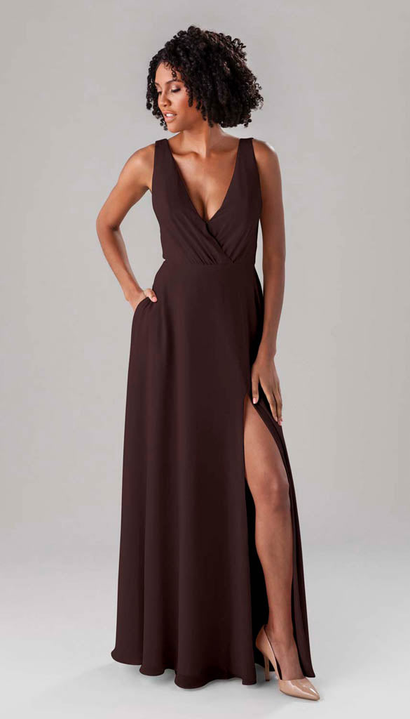 mahogany bridesmaid dress Kennedy Blue Lydia bridesmaid dress