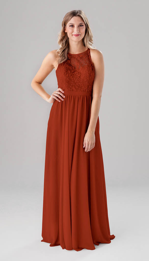 maria bridesmaid dress Maria High Neck Embroidered Bridesmaids Dress