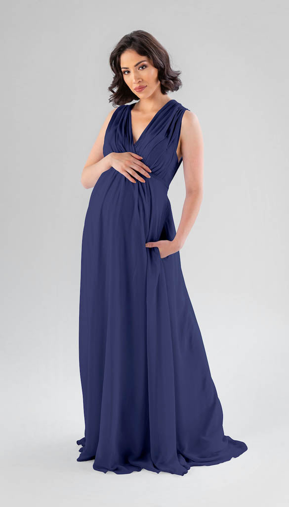 misty blue dress Misty Blue Smocked Maxi Dress main image 1