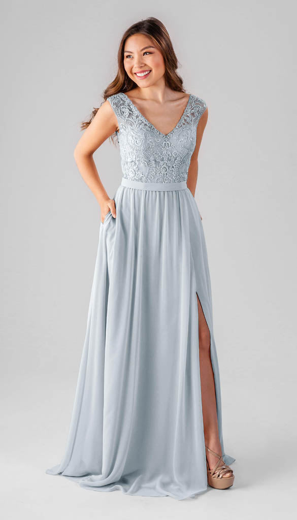 princess polly baby blue dress Valentina Mist Blue Chiffon Bridesmaid Dress main image 1