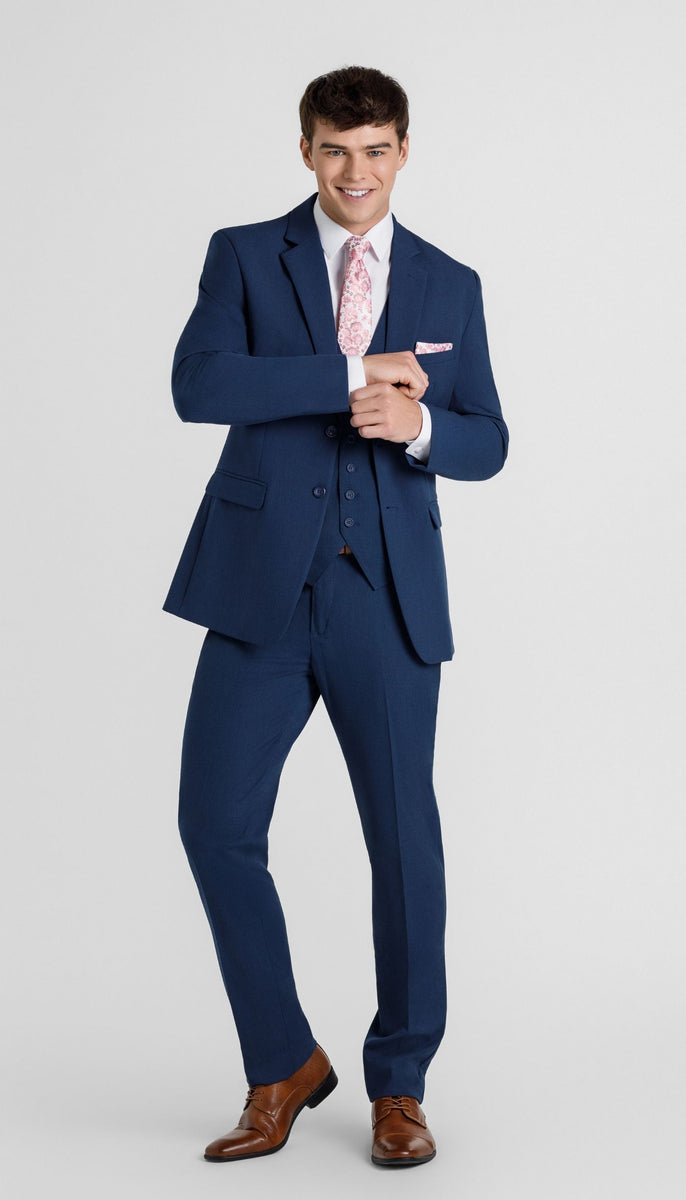 Trim Fit 3 Piece Suit Navy