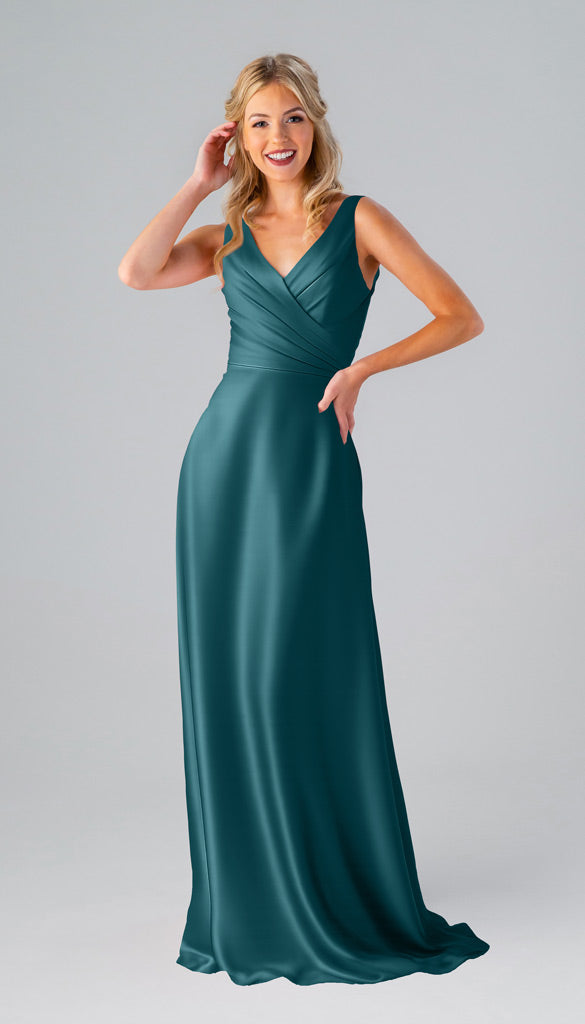teal satin bridesmaid dresses Kennedy Blue Kristen Luxe Dress garnet Moonlit Love Gold Sequin inspired V Style:Mulmul Luxe Silk Chaiyya Sage Green Dupatta