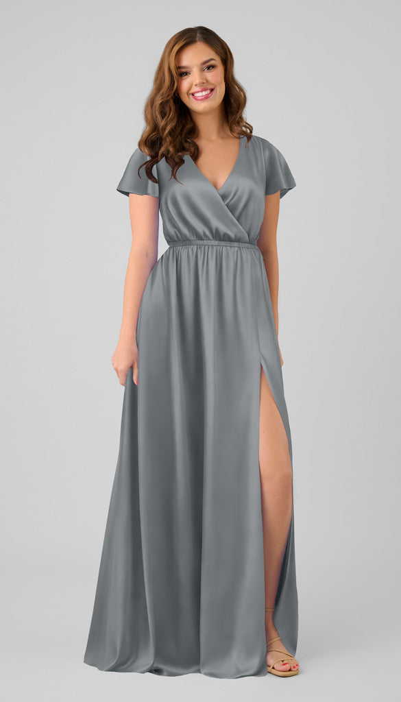 Kennedy Blue Kyra Luxe Satin Bridesmaid Dress