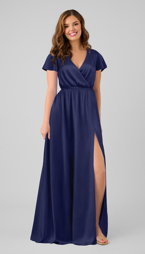 Kennedy Blue Kyra Luxe Satin Bridesmaid Dress