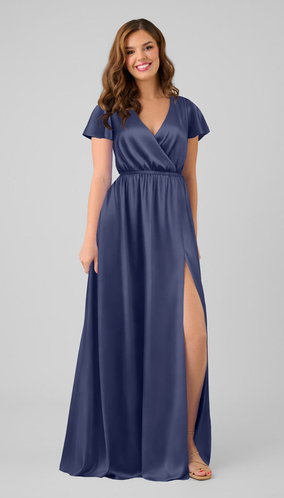 Kennedy Blue Kyra Luxe Satin Bridesmaid Dress