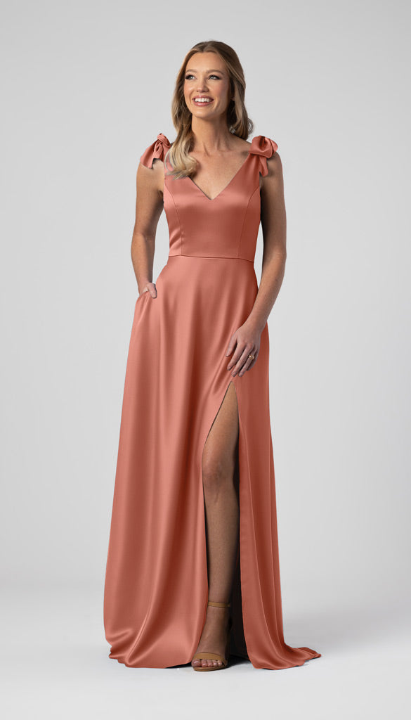 satin spice bridesmaid dress Spice Bridesmaid Dress Shiny Satin Size XL