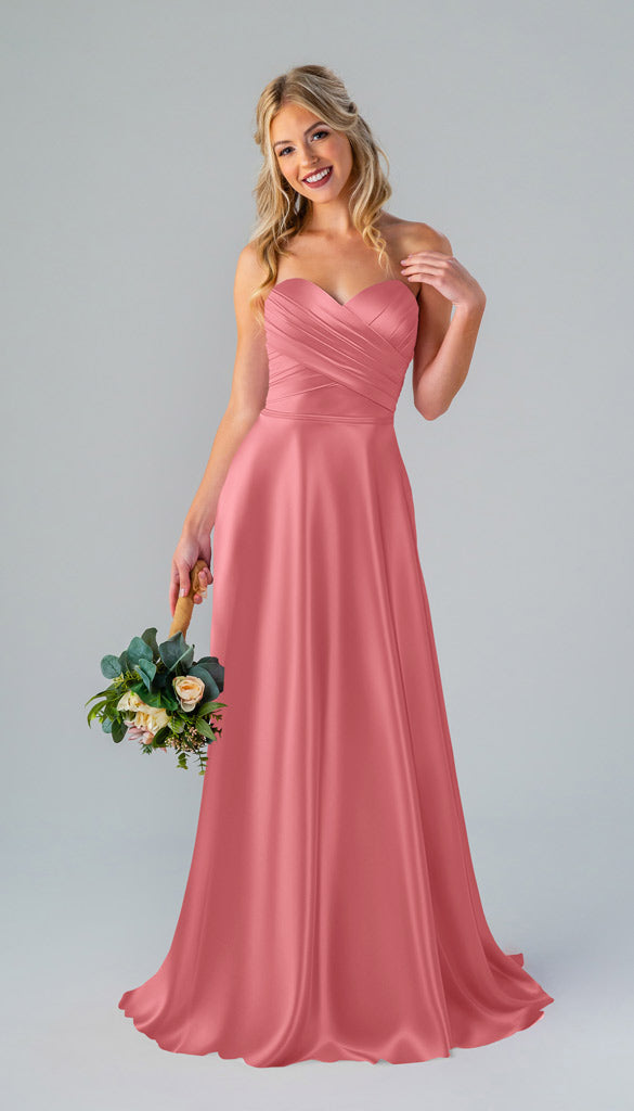 Kennedy Blue Lisa Luxe Satin Bridesmaid Dress