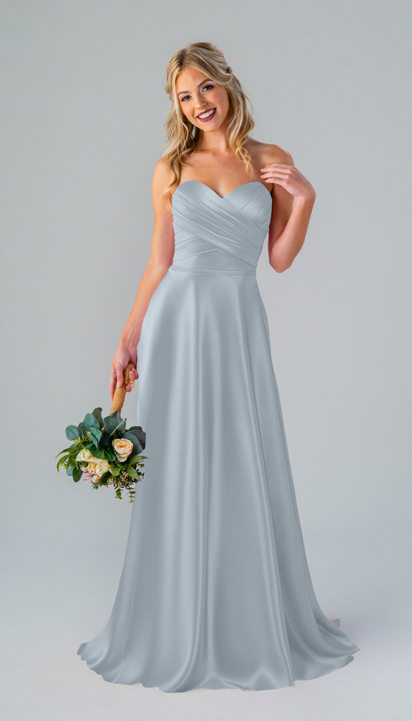 Kennedy Blue Lisa Luxe Satin Bridesmaid Dress