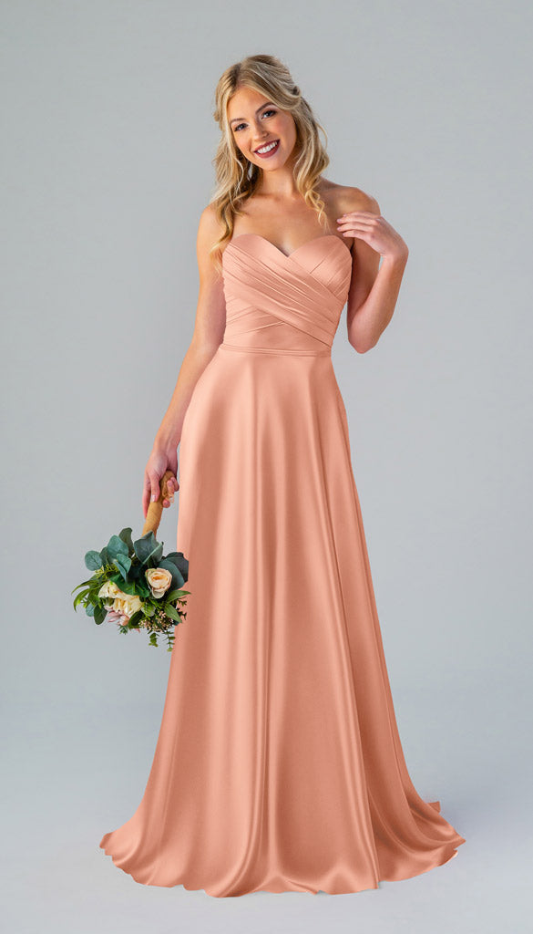 Kennedy Blue Lisa Luxe Satin Bridesmaid Dress