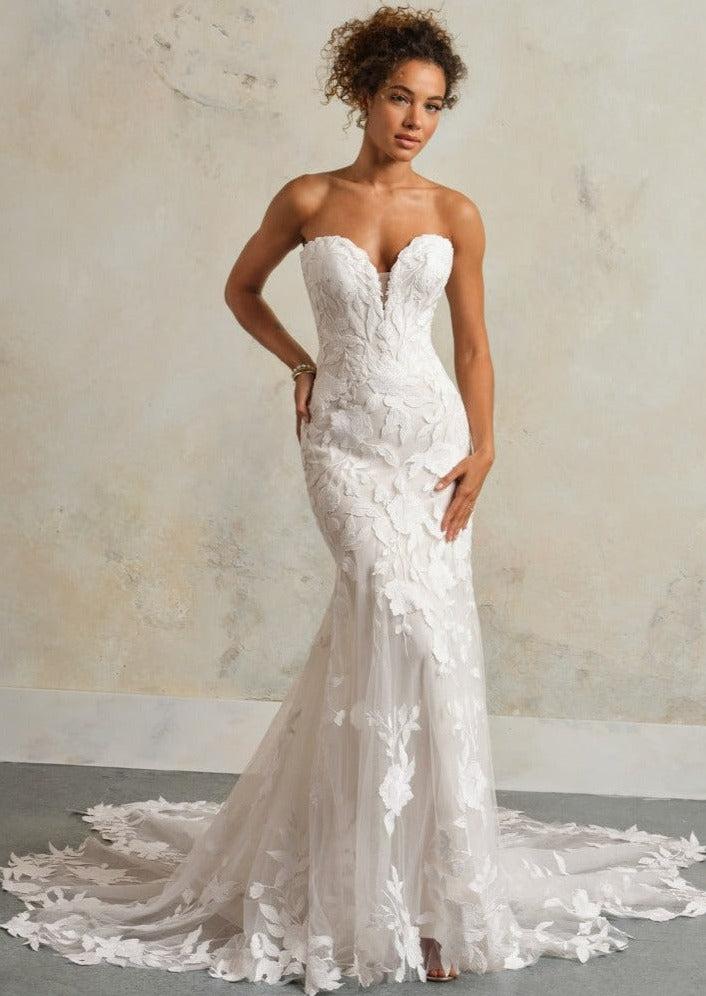 maggie sottero mermaid wedding dress Bridget neckline and matching illusion Your Size:6 Summer Saving Wycnly Womens 2X-Large