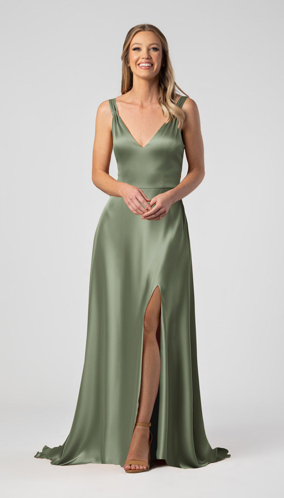 Kennedy Blue Meg Luxe Satin Bridesmaid Dress