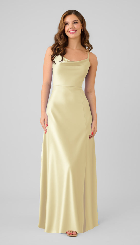 buttercup satin dress Blake Luxe Satin One Shoulder Bridesmaid Dress