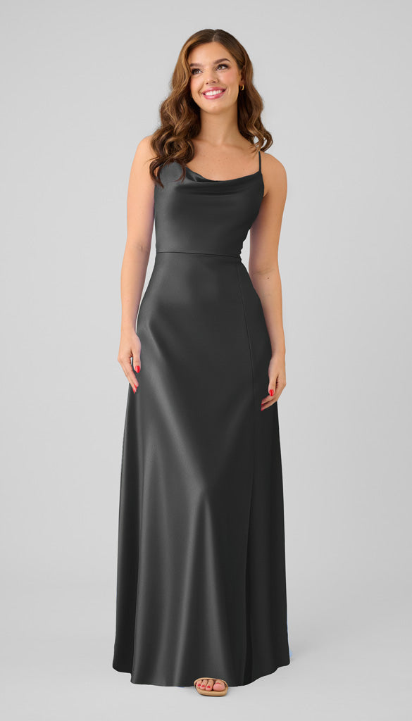 charcoal blue bridesmaid dresses Reese Chiffon Bridesmaids Dress