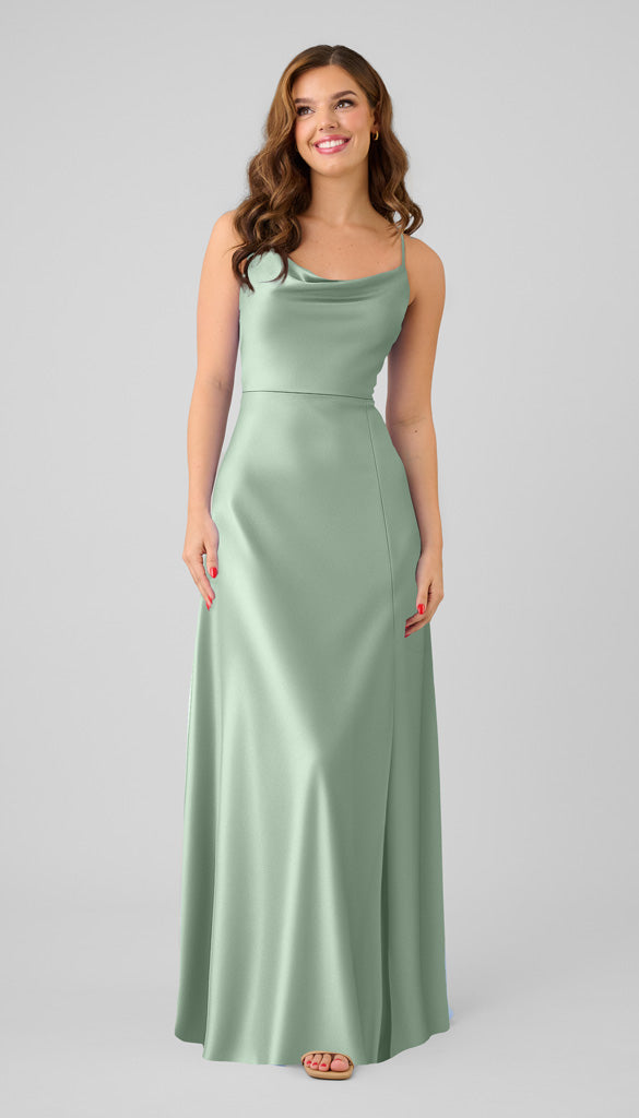 Miller adjustable fit luxe satin bridesmaid dress