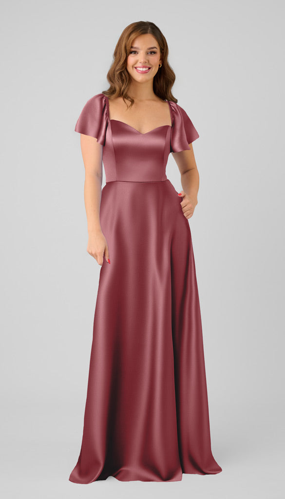 Oakley luxe satin adjustable fit bridesmaid dress