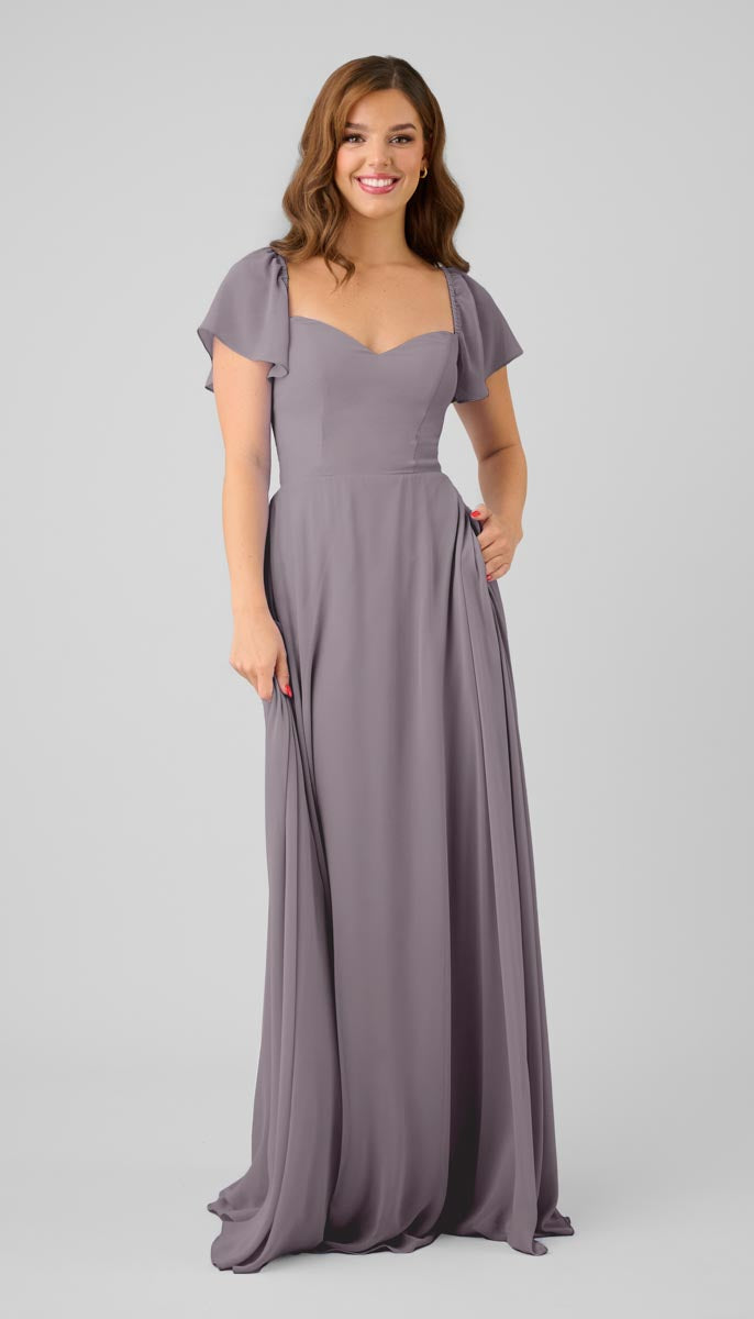 bridesmaid dresses ocala fl Kennedy Blue Oakley Adjustable Dress Den golvlånga siluetten gör