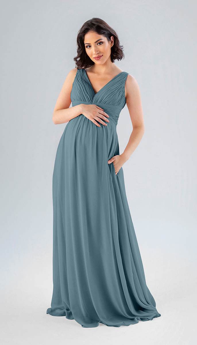 Slate blue maternity dress discount