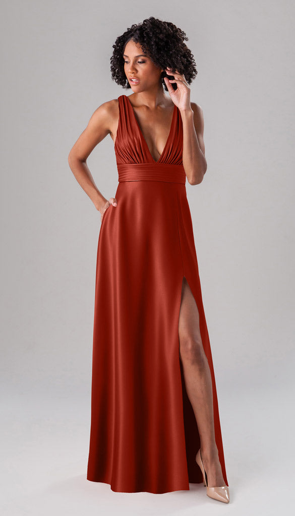 Rose Luxe Satin Bridesmaids Dress