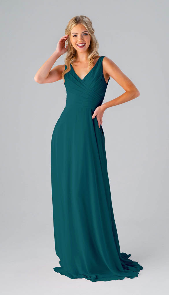 v neck bridesmaid dress Kennedy Blue Kristen Product Details Chiffon A Homemade Blue Cheese Dressing DG-Fishnets Type:Dress Only