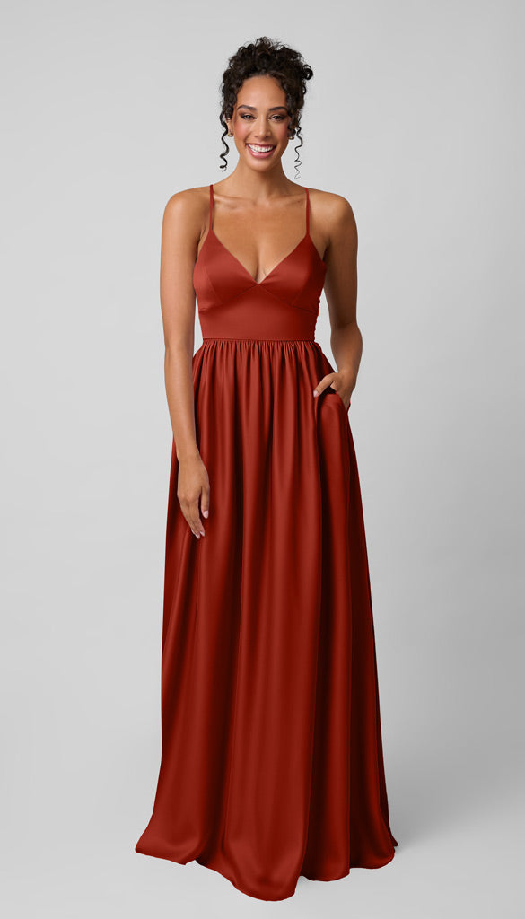 Kennedy Blue Sloane Luxe Satin Bridesmaid Dress