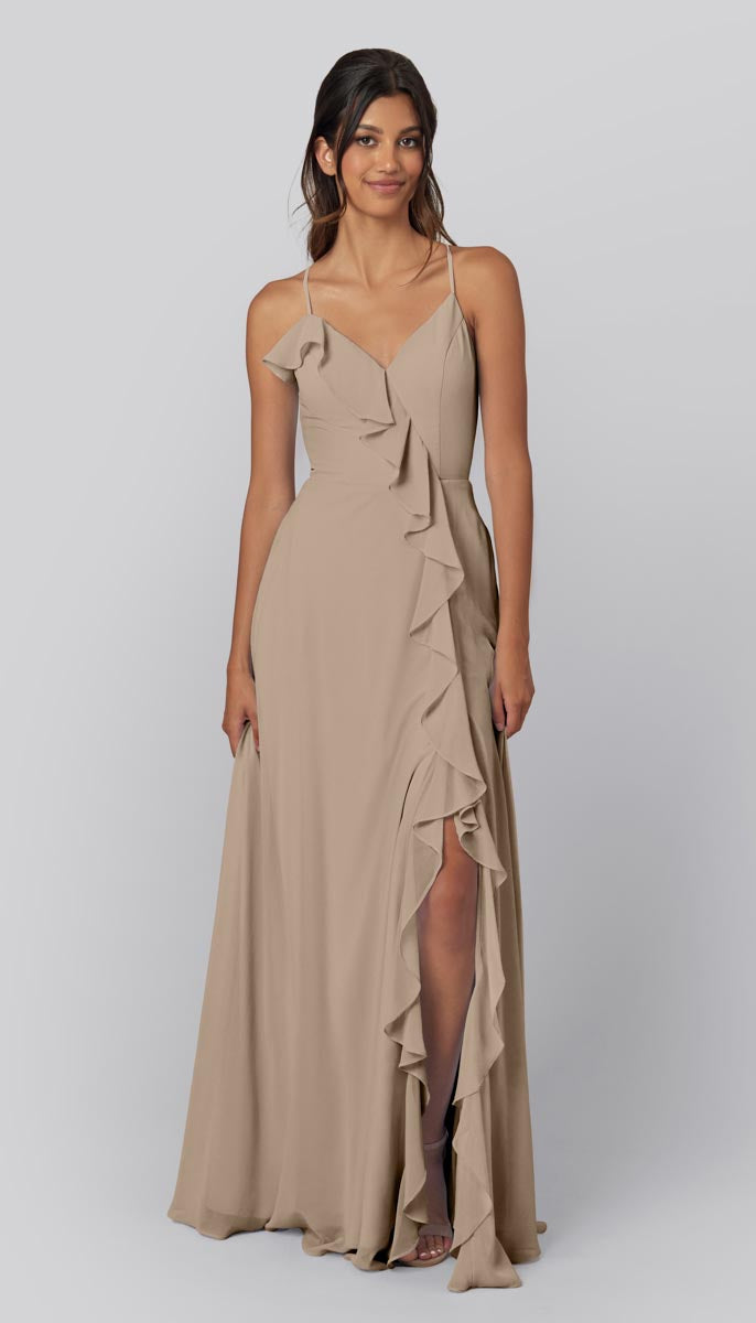open lace back dress Kennedy Blue Macy Bridesmaid Dress