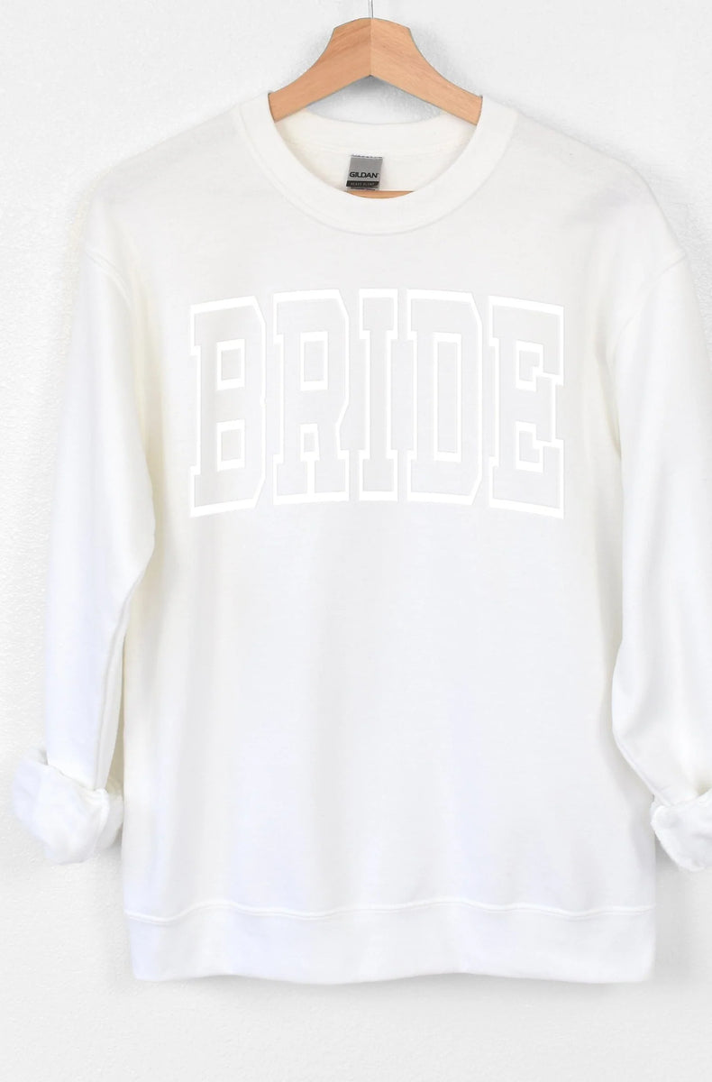 Embossed BRIDE Sweatshirt The Wedding Shoppe